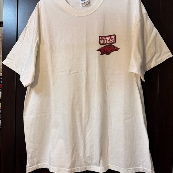 2006 Arkansas Razorbacks vs LSU Tigers T-Shirt 'Beware of Hogs' - Picture 2 of 5